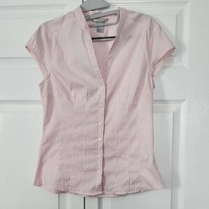 H&M Light Pink Striped Button Down Shirt
